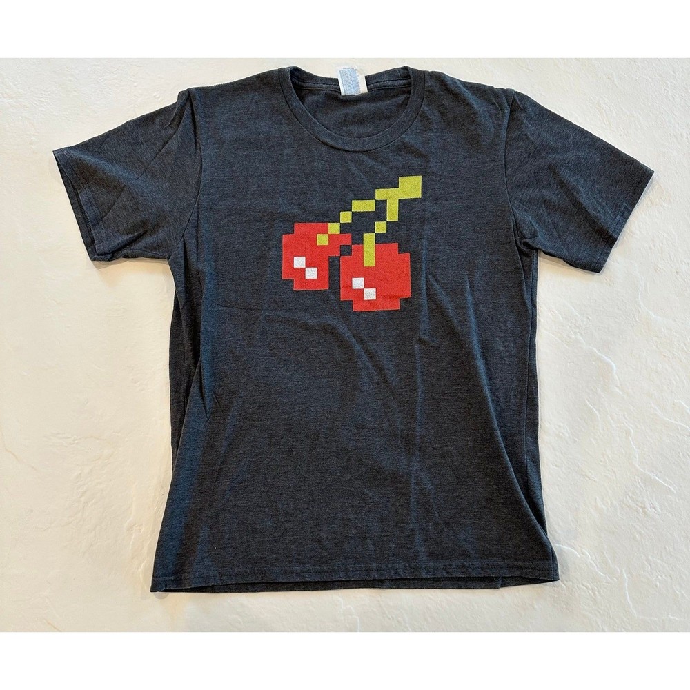 Port and Company Pixel Cherries 80s Video Game Tee